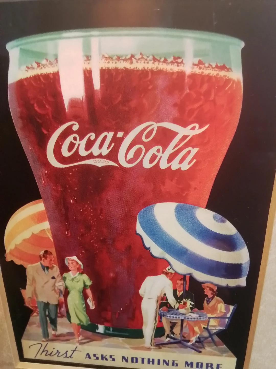 Vintage Framed Coca-Cola Print 10x14 - photo 2