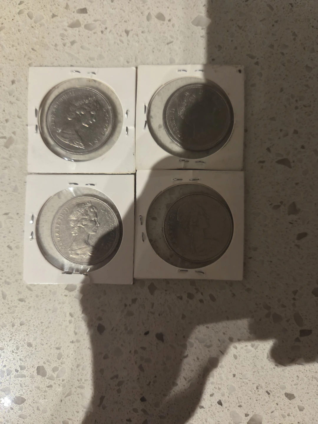 Four Canadian Dollar Coins