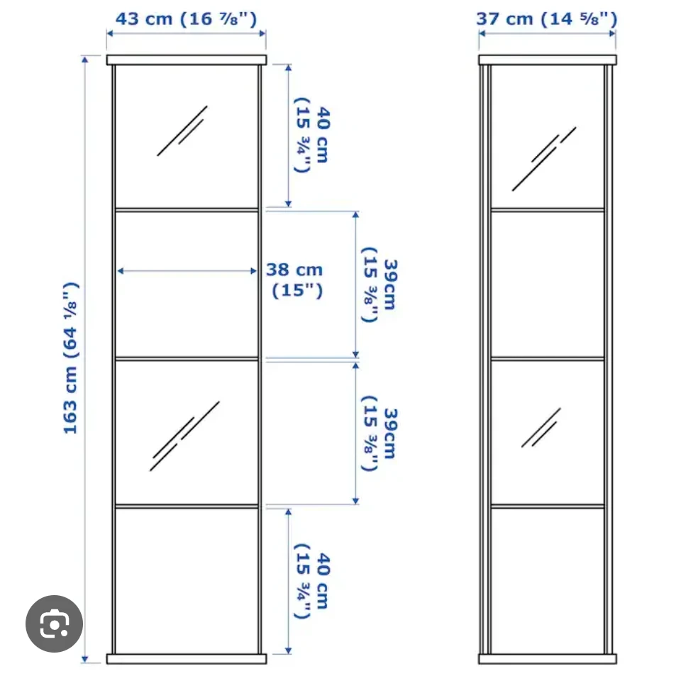 Glass Cabinet - Black-Brown - photo 4
