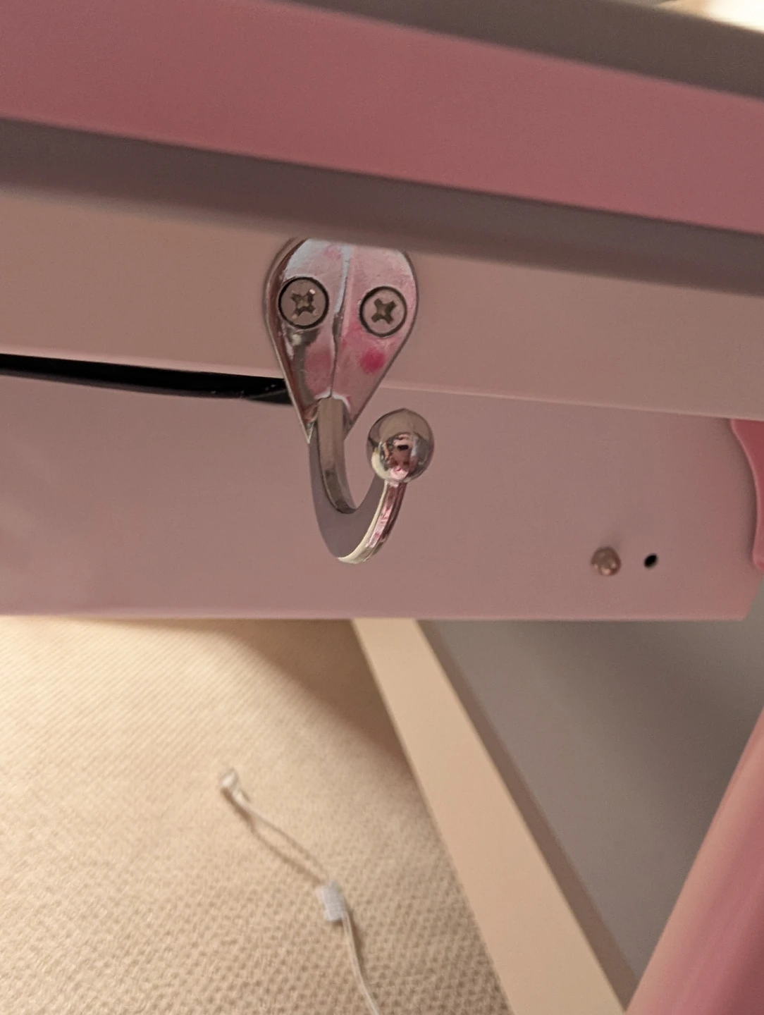 🥕Adjustable Height Kids Desk - Pink & White - photo 4