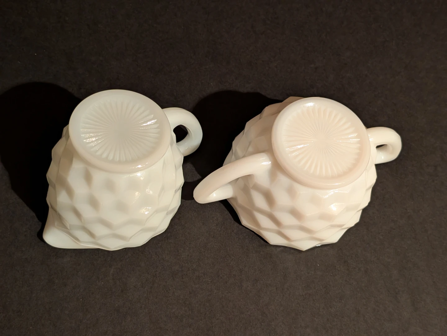 Vintage Milk Glass Cream & Sugar Set - photo 3