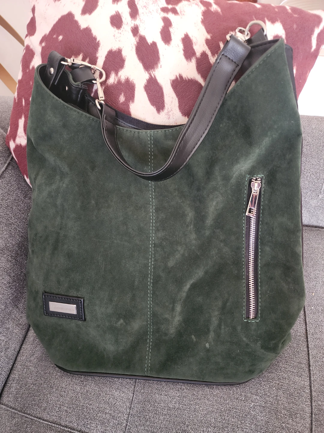 Langenfeld Green Suede Shoulder Bag - photo 2