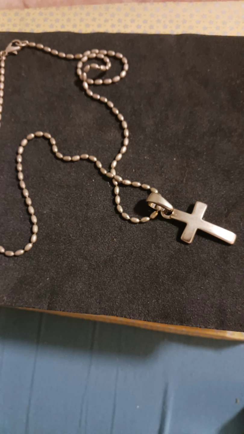 Silver Tone Cross Pendant Necklace