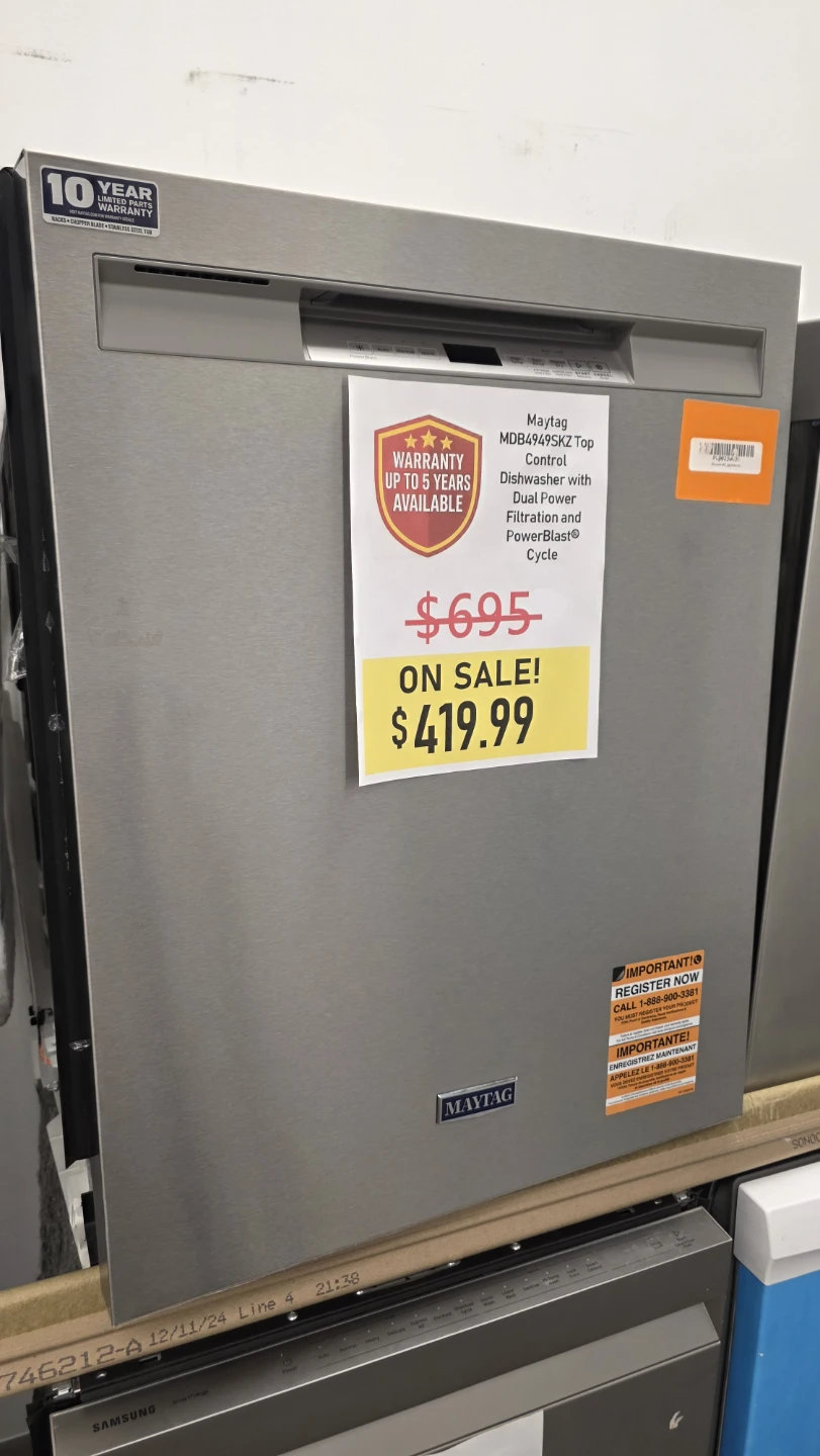 Maytag MDB4949SKZ Top Control Dishwasher - Brand New!
