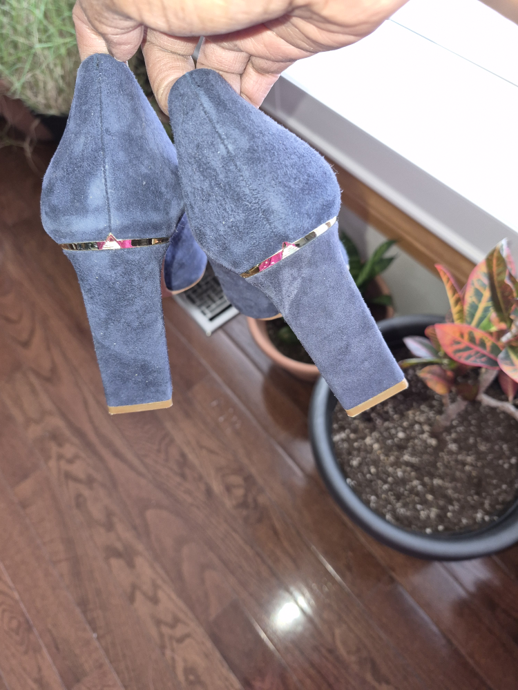 ALDO Navy Blue Suede Heels - photo 3