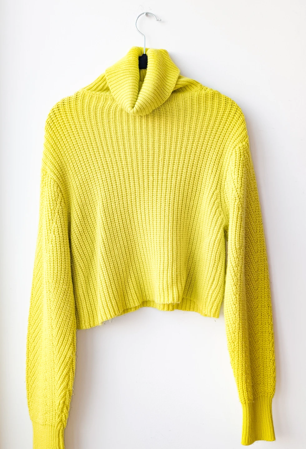 Yellow Knit Turtleneck Sweater