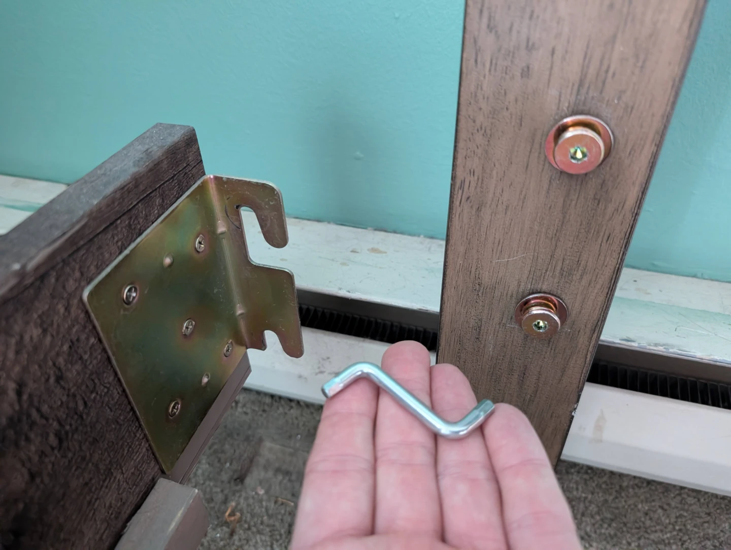 Wood Bed Frame with Hardware