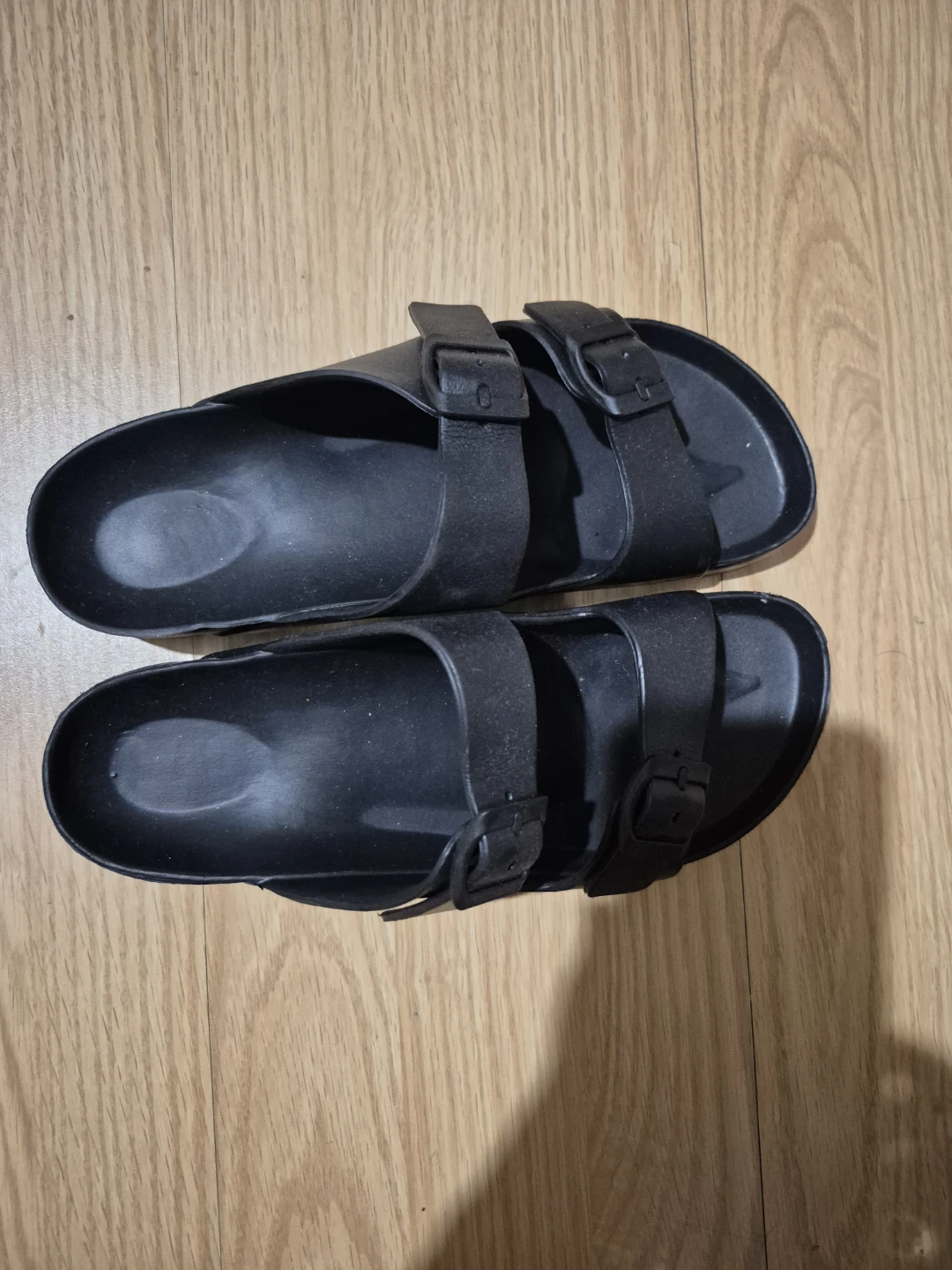 Black Double Strap Sandals