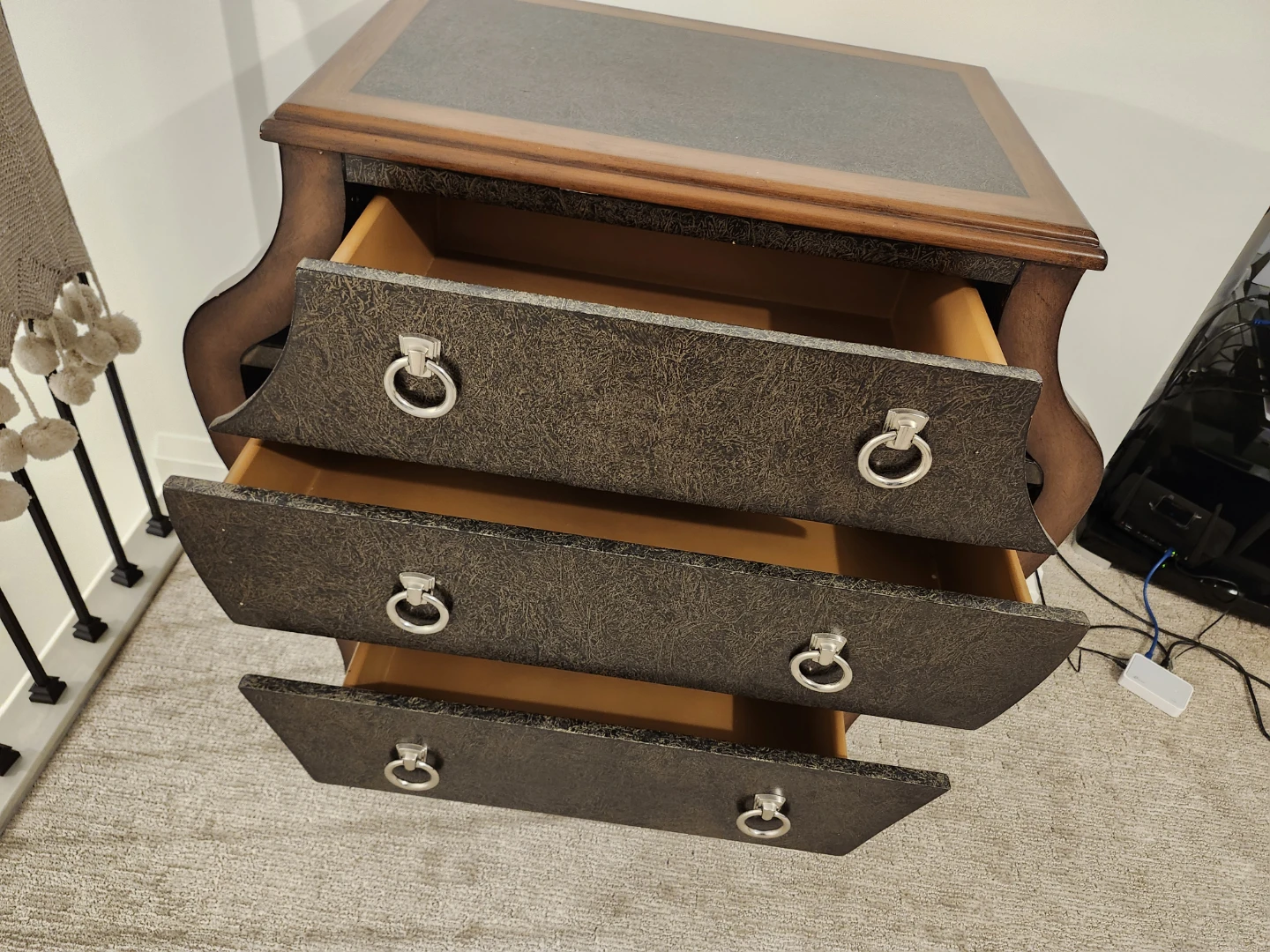 3-Drawer Accent Chest with Ring Pulls - photo 3