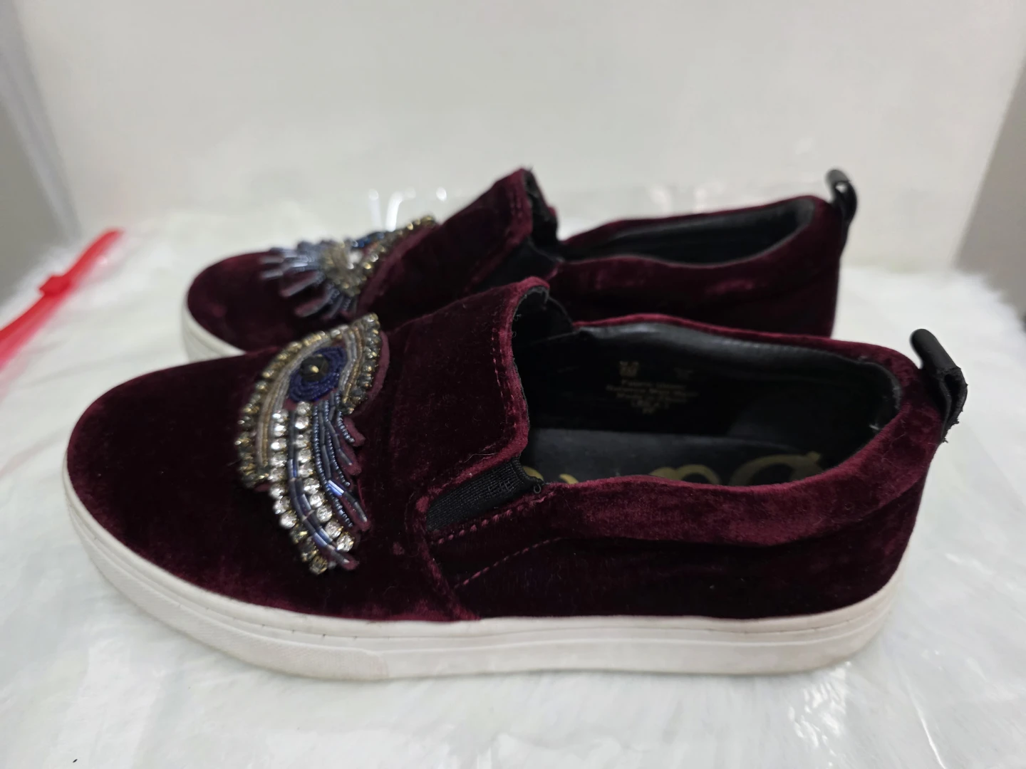 Sam Edelman LEILA 3 Velvet Embellished Slip-On Sneakers - photo 2