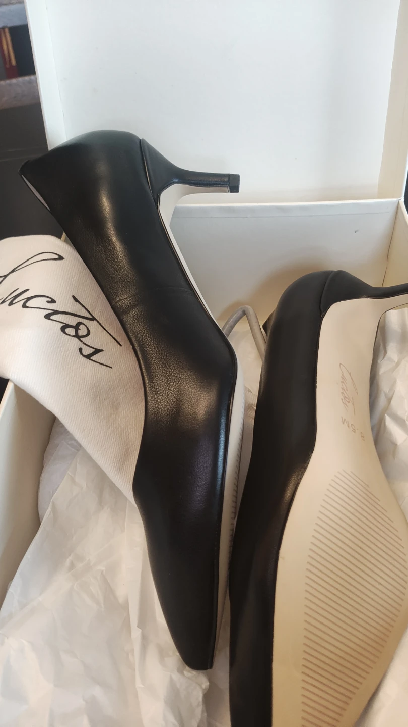 Luctos Black Leather Heels - Size 8.5M (New) - photo 3