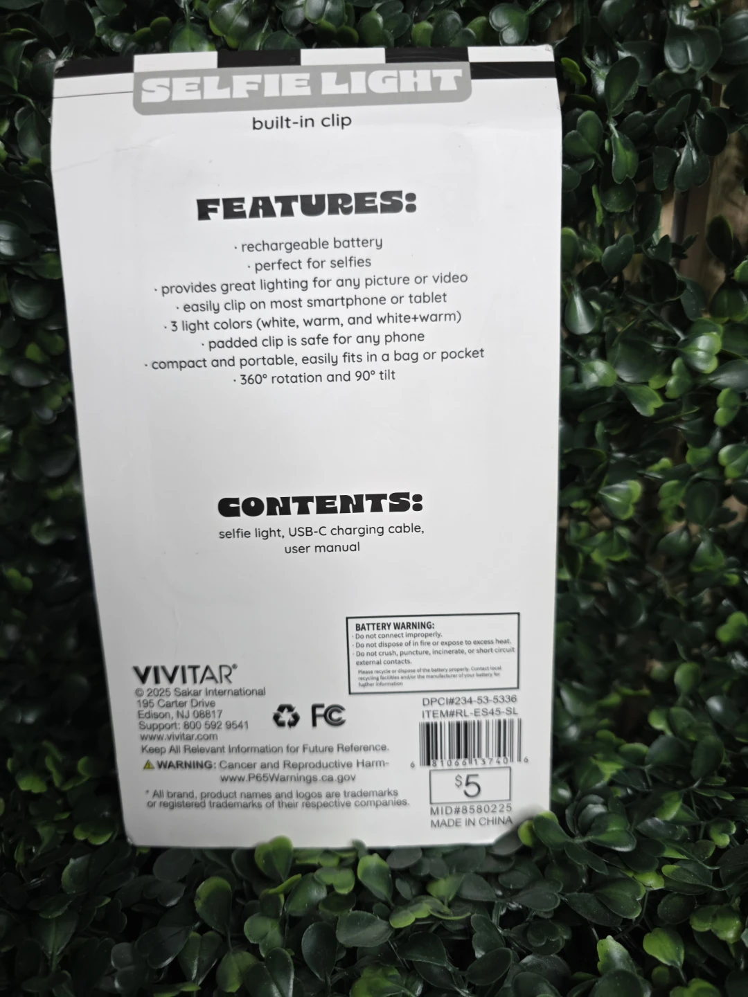 Vivitar Selfie Light with Built-in Clip - photo 2