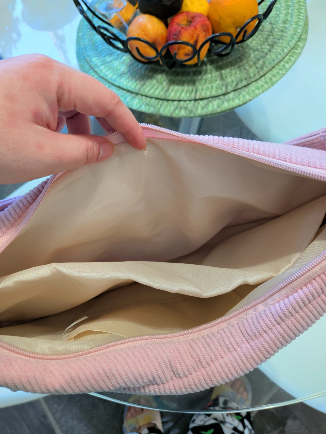 Pink Corduroy Crossbody Bag - photo 2