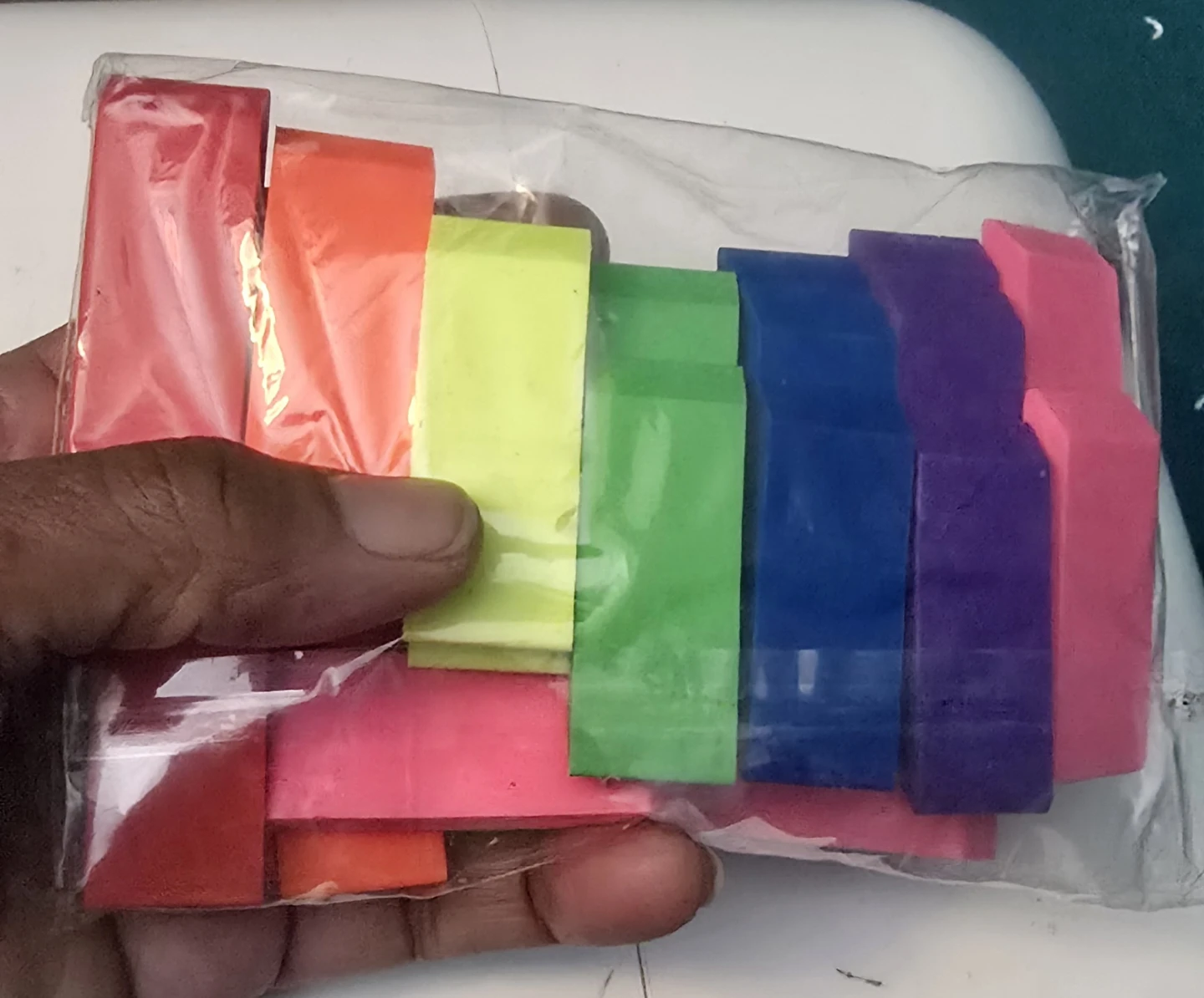 🥕 June Gold Neon Rubber Erasers - New