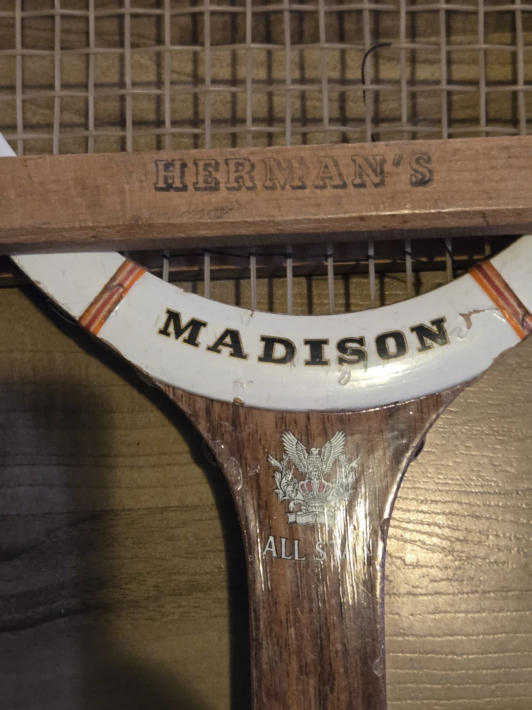 Vintage Herman's Madison All Star Tennis Racquet - photo 2