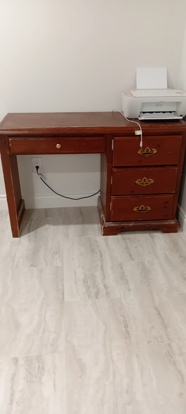 Wooden Desk with Drawers