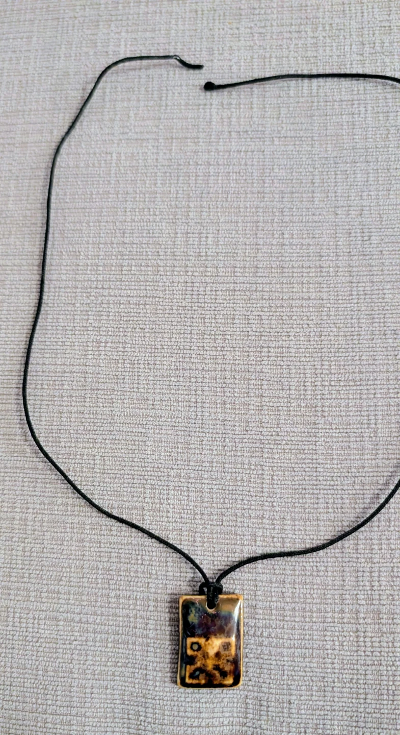 Handmade Ceramic Pendant Necklace