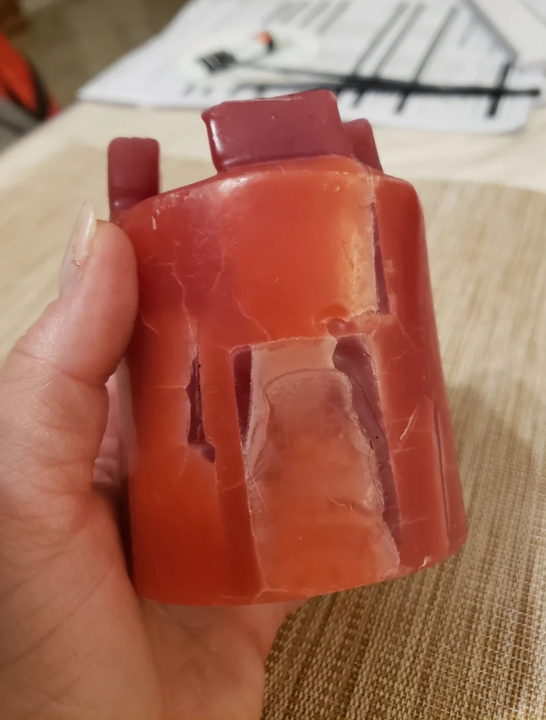 Red Decorative Candle - photo 3