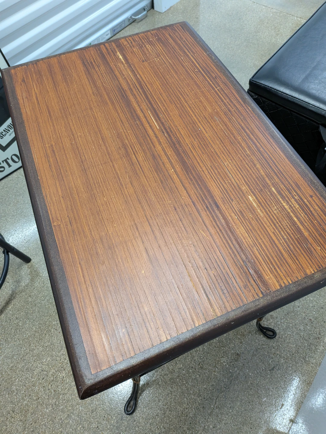 Brown Wood Top Accent Table - photo 2
