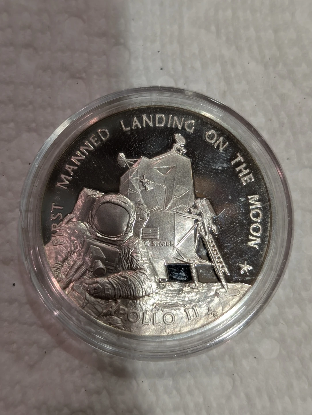 Apollo 11 First Manned Landing on the Moon Sterling Coin