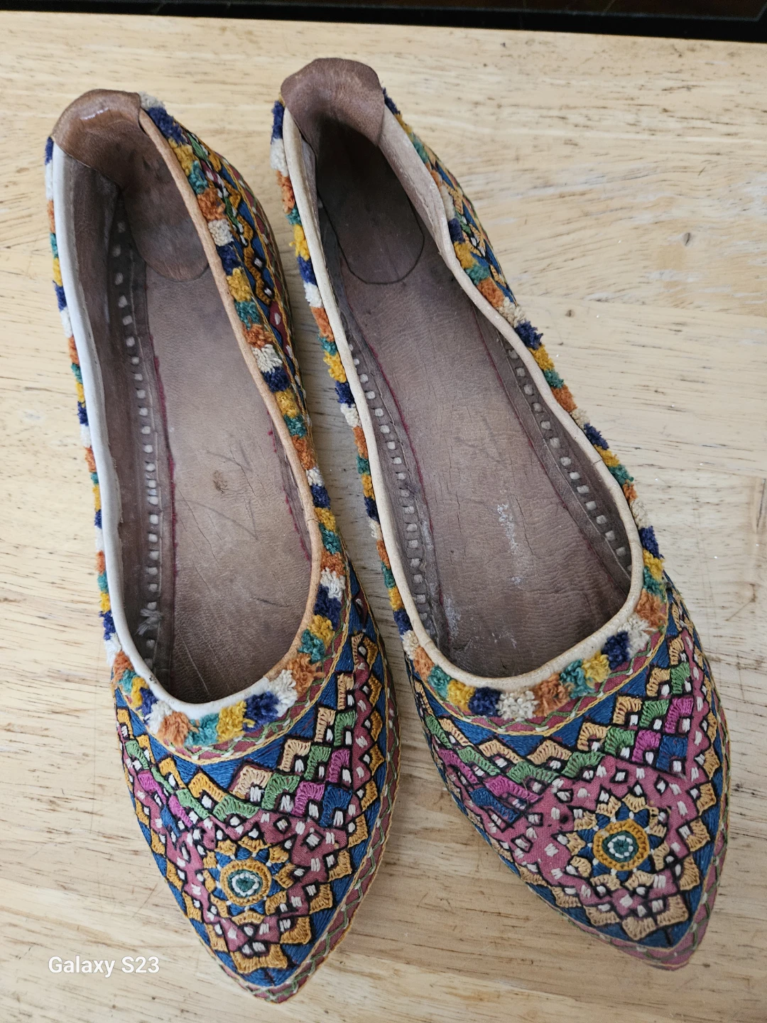 Colorful Embroidered Ethnic Flats