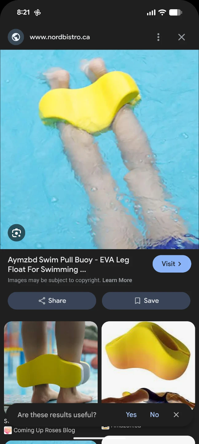 Yellow Pull Buoy Leg Float for Swim Training - photo 2