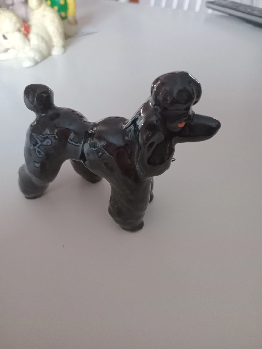 Black Ceramic Poodle Figurine - photo 2