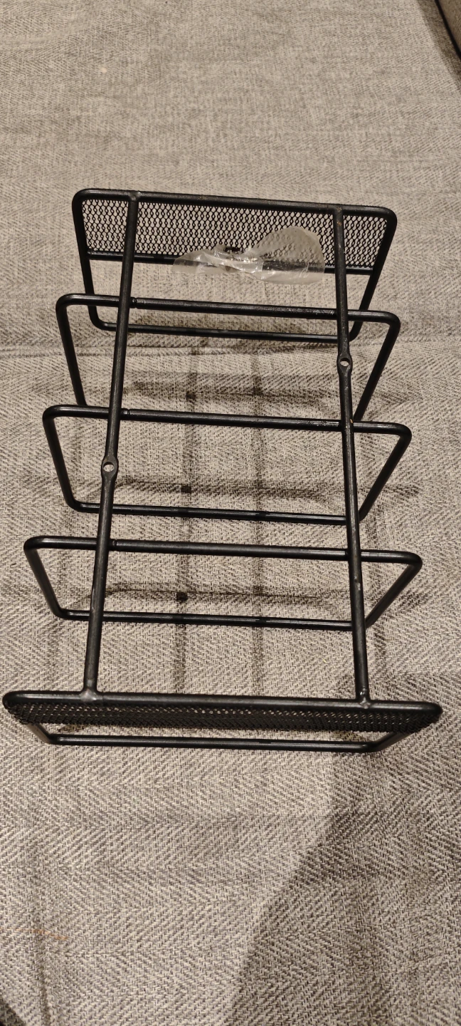 Black Metal 4-Tier Desk Organizer / Mail Sorter - photo 5