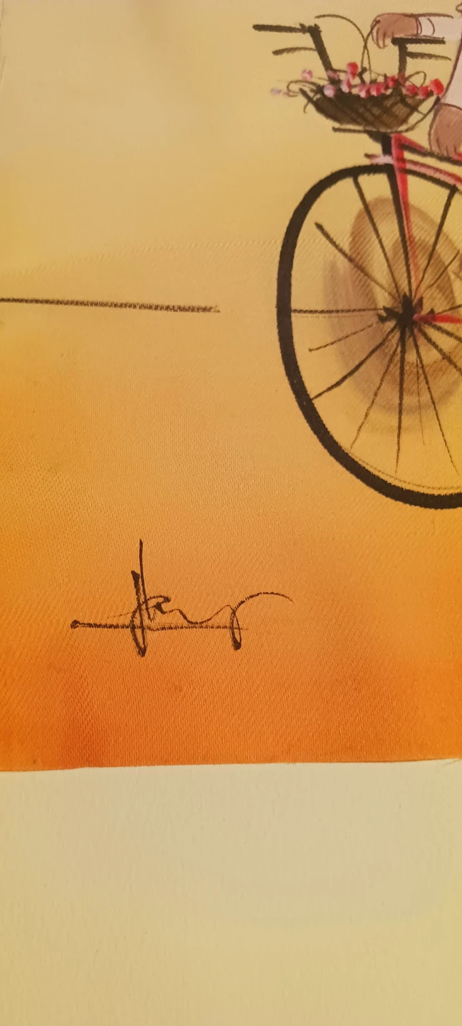 Authentic Signed Asian Artwork Painting. Not framed. - photo 3