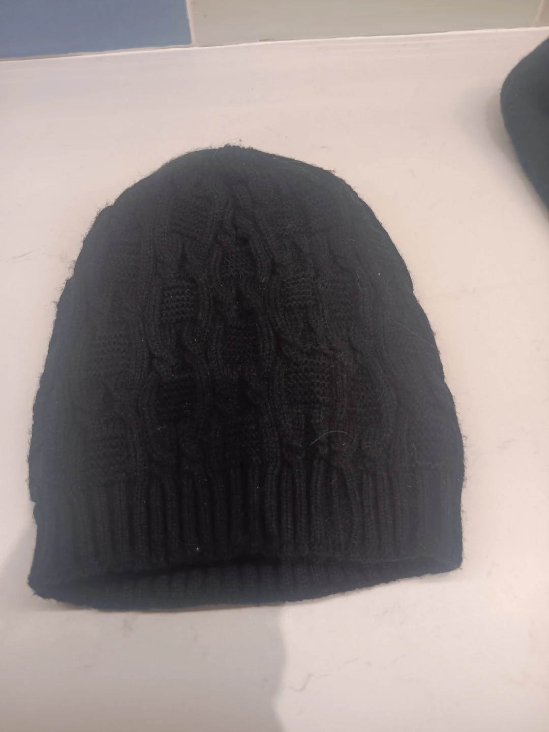 Black Knit Beanie Hat