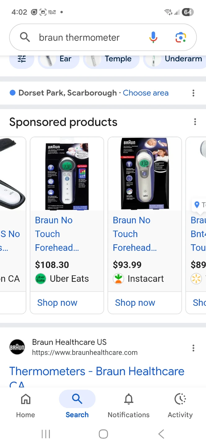 Braun No touch + forehead thermometer BNT400CA - photo 4