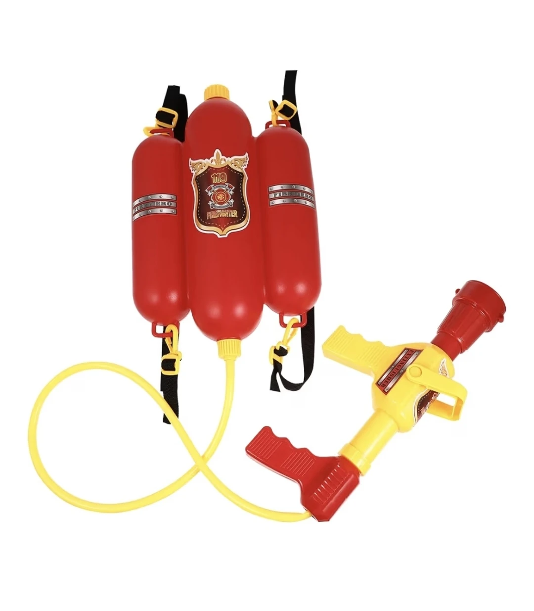 Firefighter Backpack Water Toy for Kids Adjustable Straps