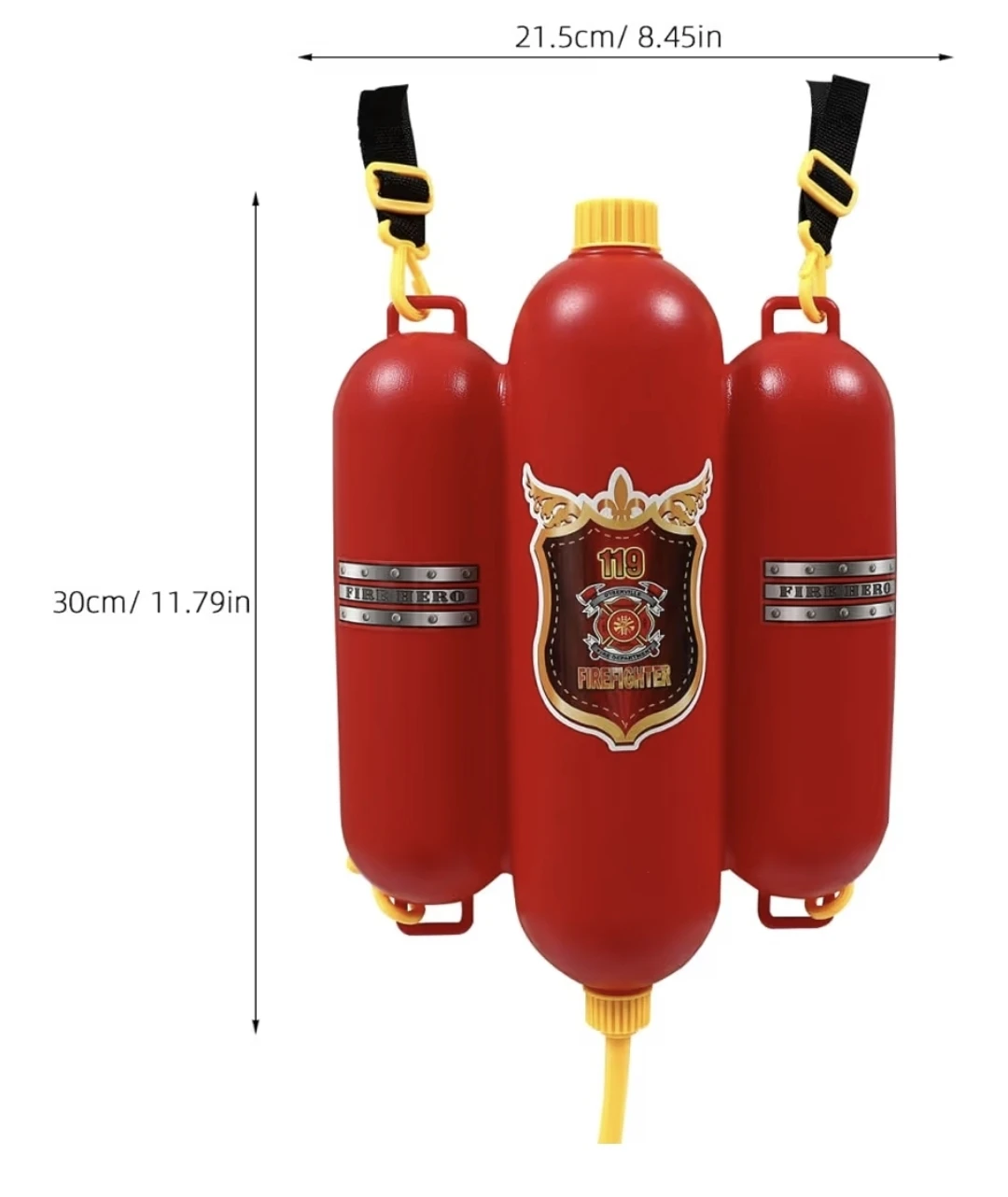 Firefighter Backpack Water Toy for Kids Adjustable Straps - photo 2