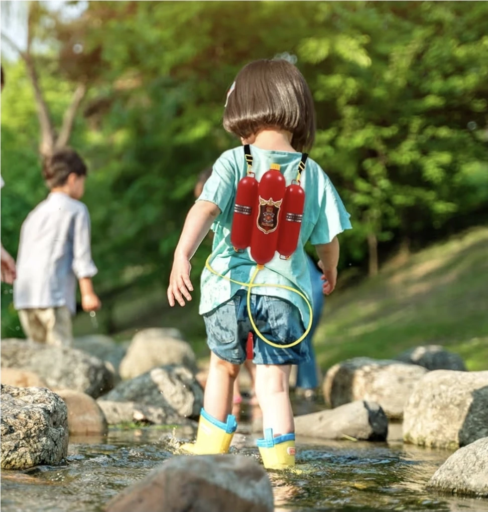 Firefighter Backpack Water Toy for Kids Adjustable Straps - photo 4
