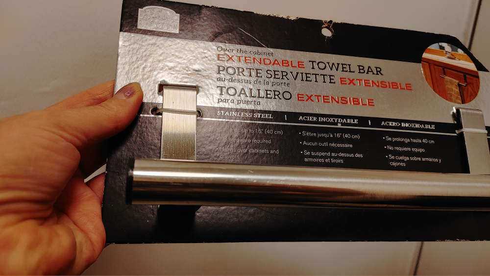 Extendable Over Cabinet Towel Bar - New - photo 4