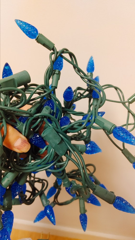 Blue Christmas String Lights 10ft long