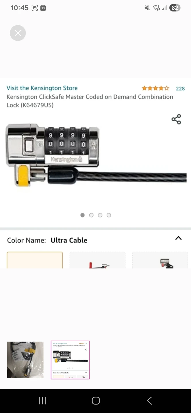 🆕️Kensington Clicksafe combination lock