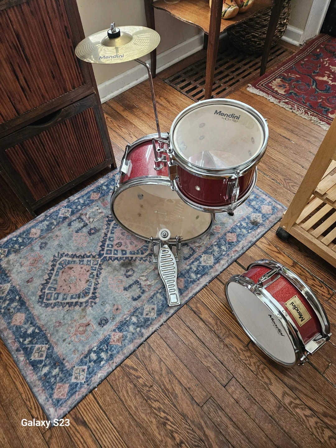 Mendini by Cecilio Kids Drum Set - Red
