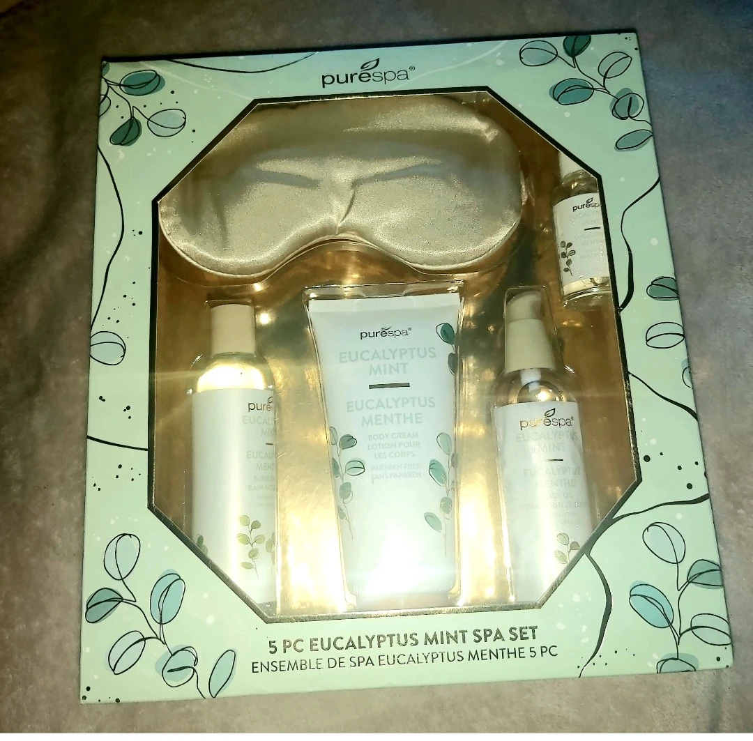 PureSpa Eucalyptus Mint 5-Piece Spa Set
