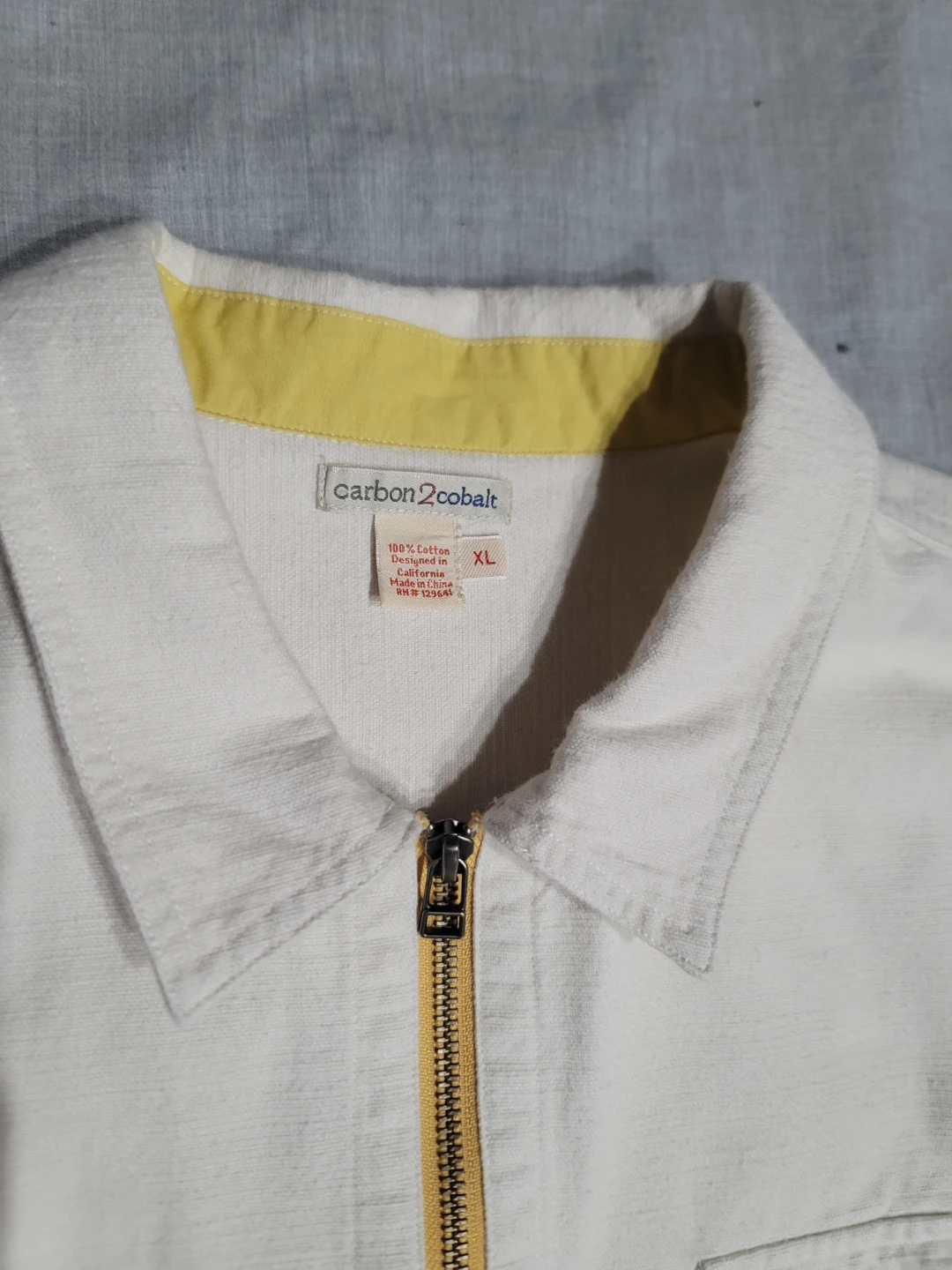 Carbon2Cobalt White Cotton Zip-Up Shirt - XL Utility - photo 5