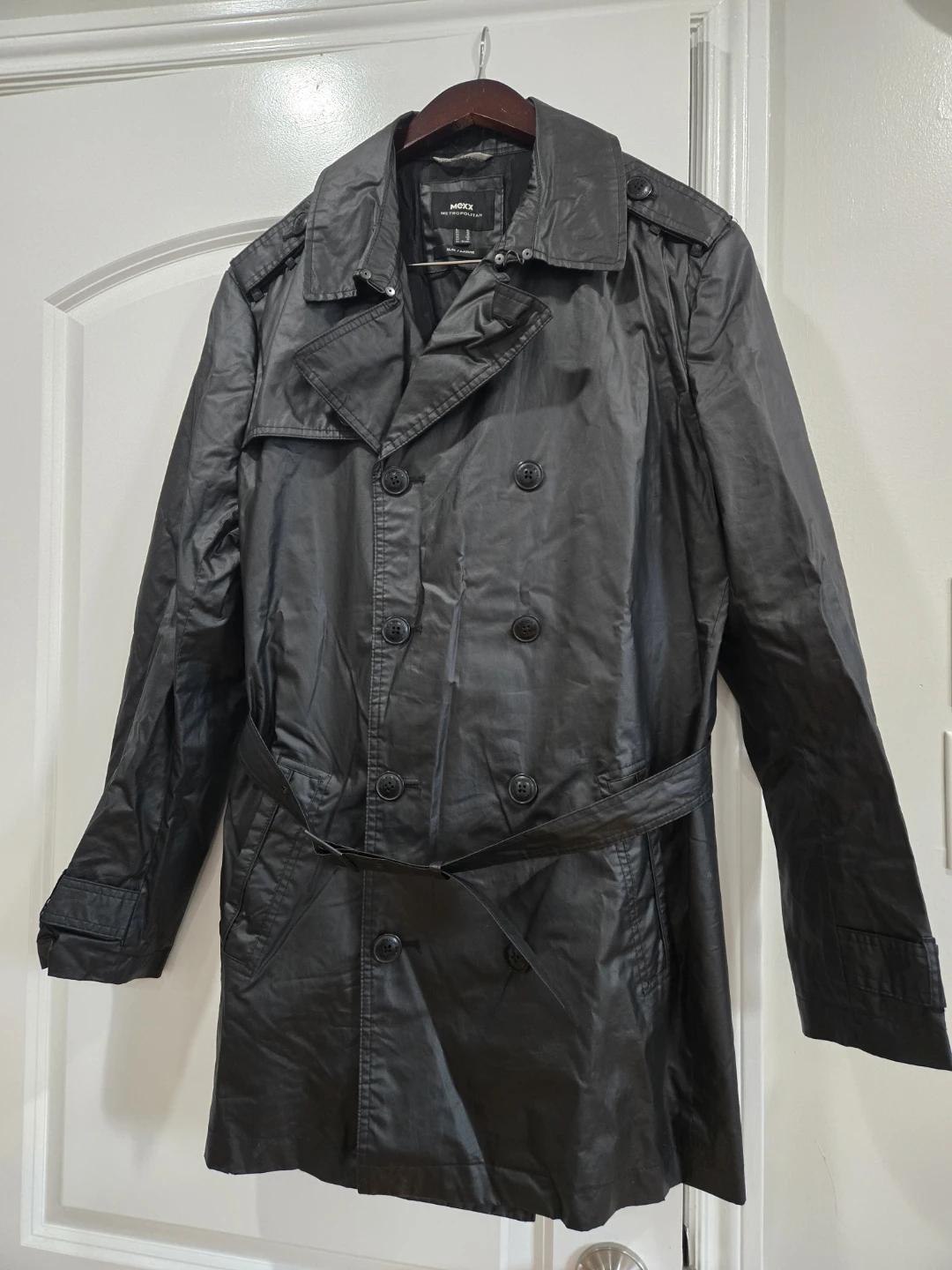 MEXX Metropolitan Black Trench Coat (US 40R)
