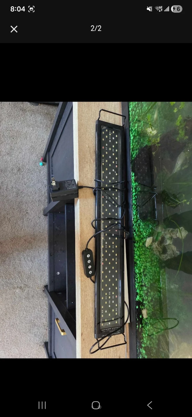 Aquarium Tank and LED Light Fixture 10 and 20 gallons