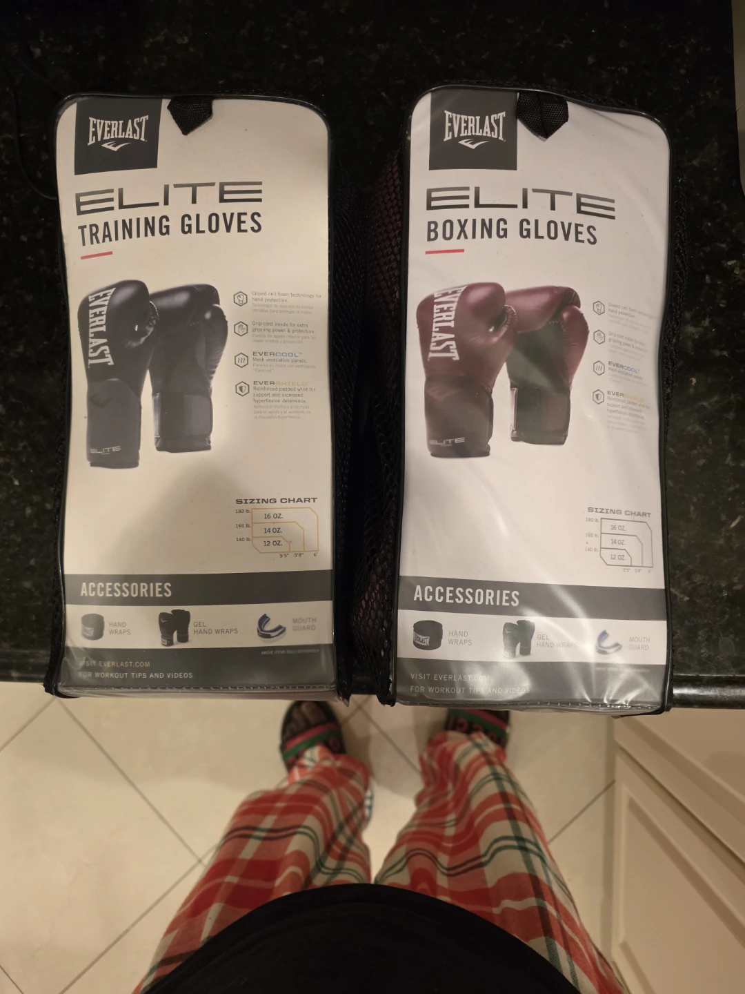 Everlast Elite Training and Boxing Gloves