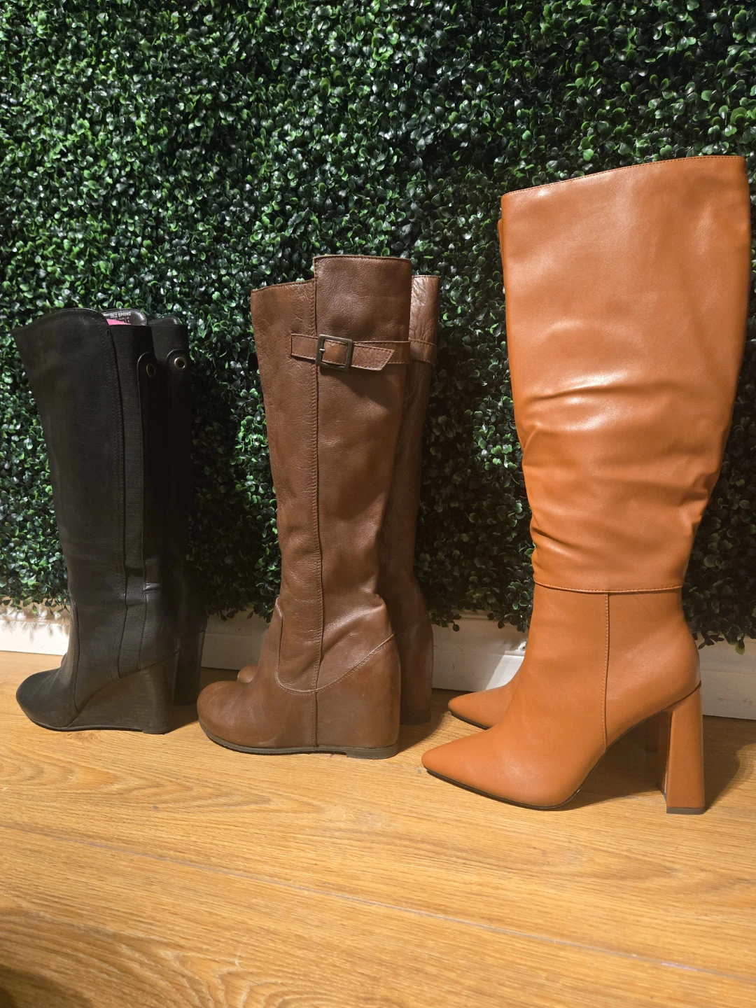 Knee High Boots - Black, Brown, Tan