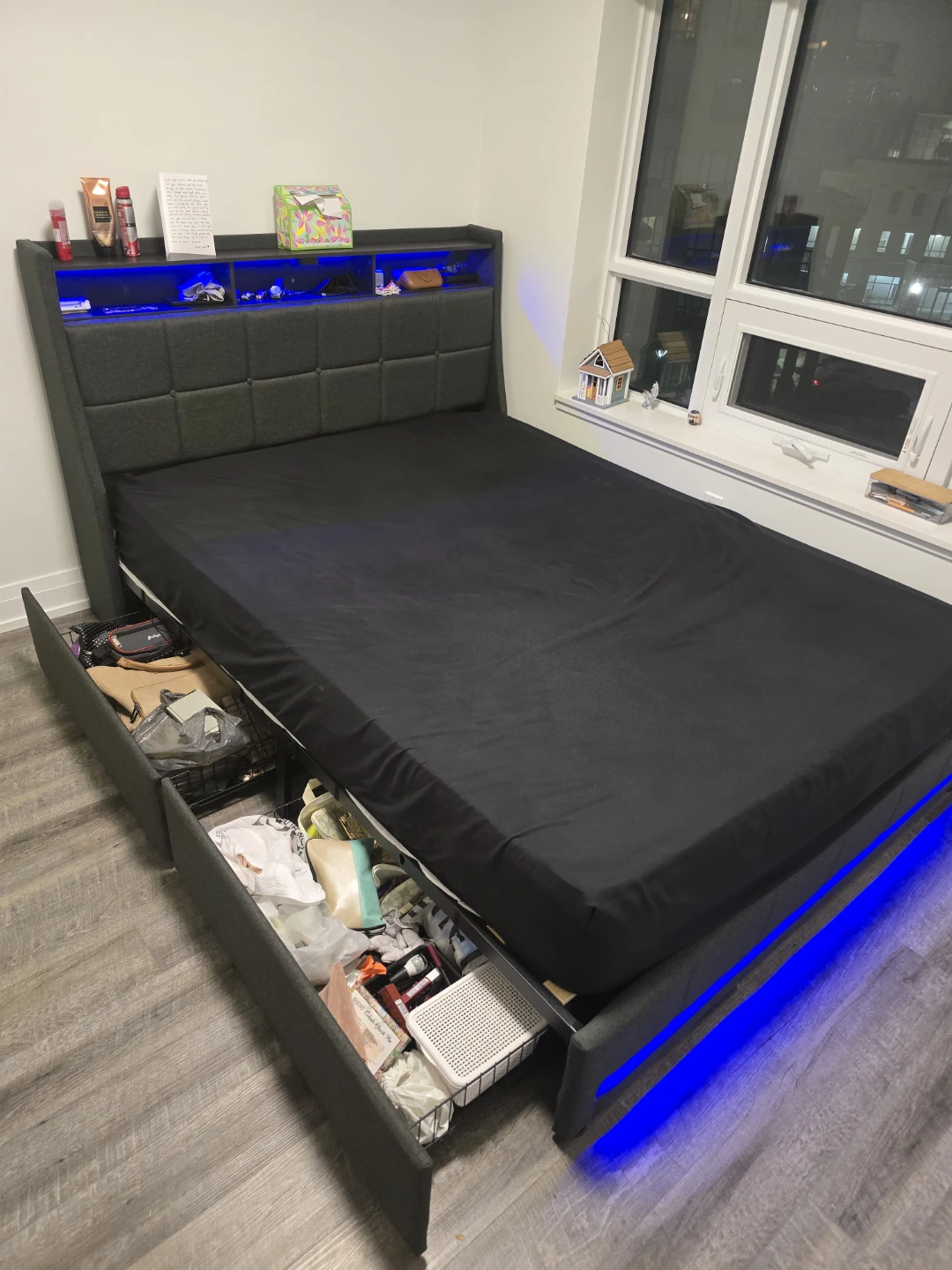 Bed Frame with LED Lighting