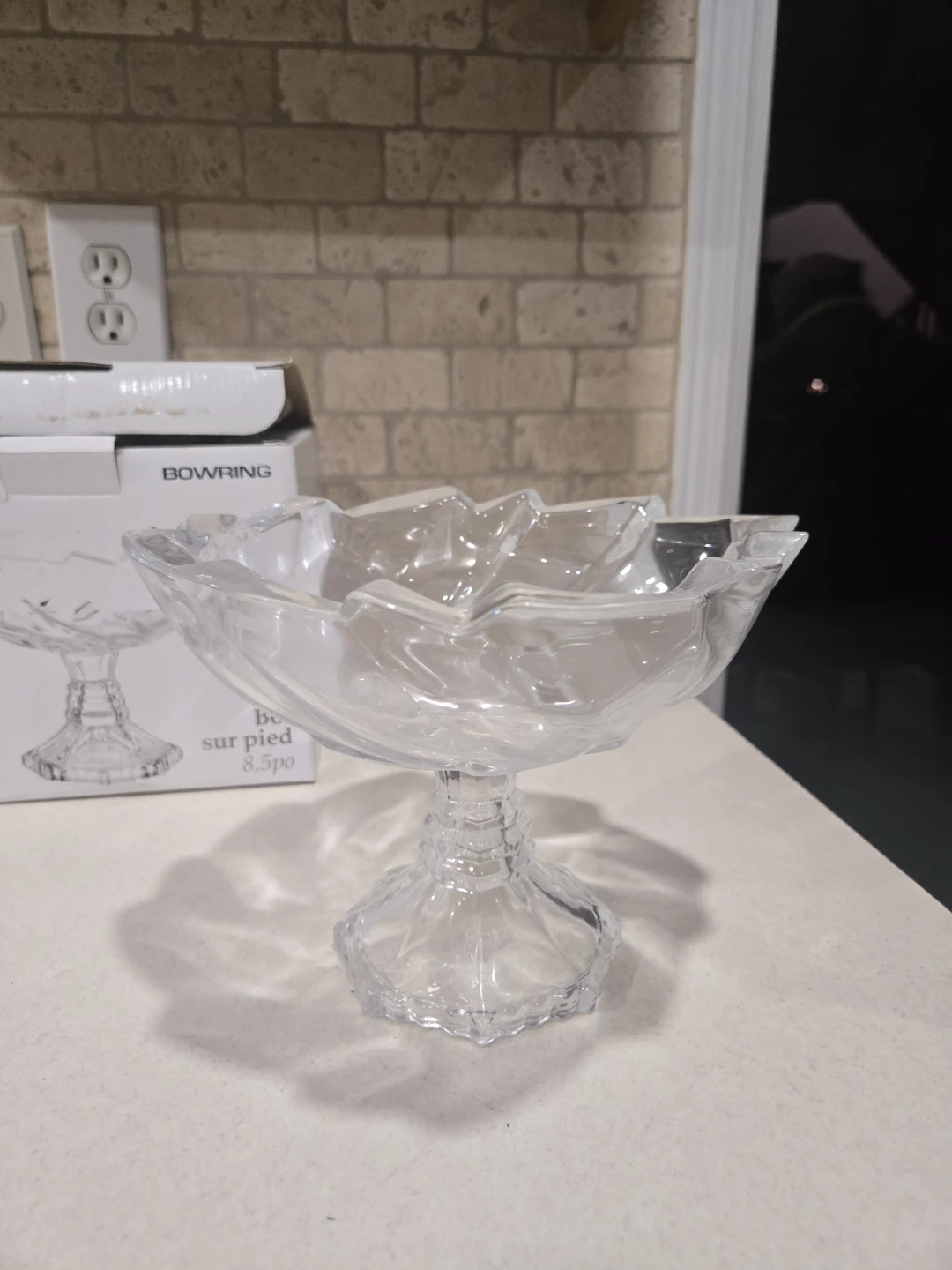 Bowring Crystal Footed Bowl - photo 2