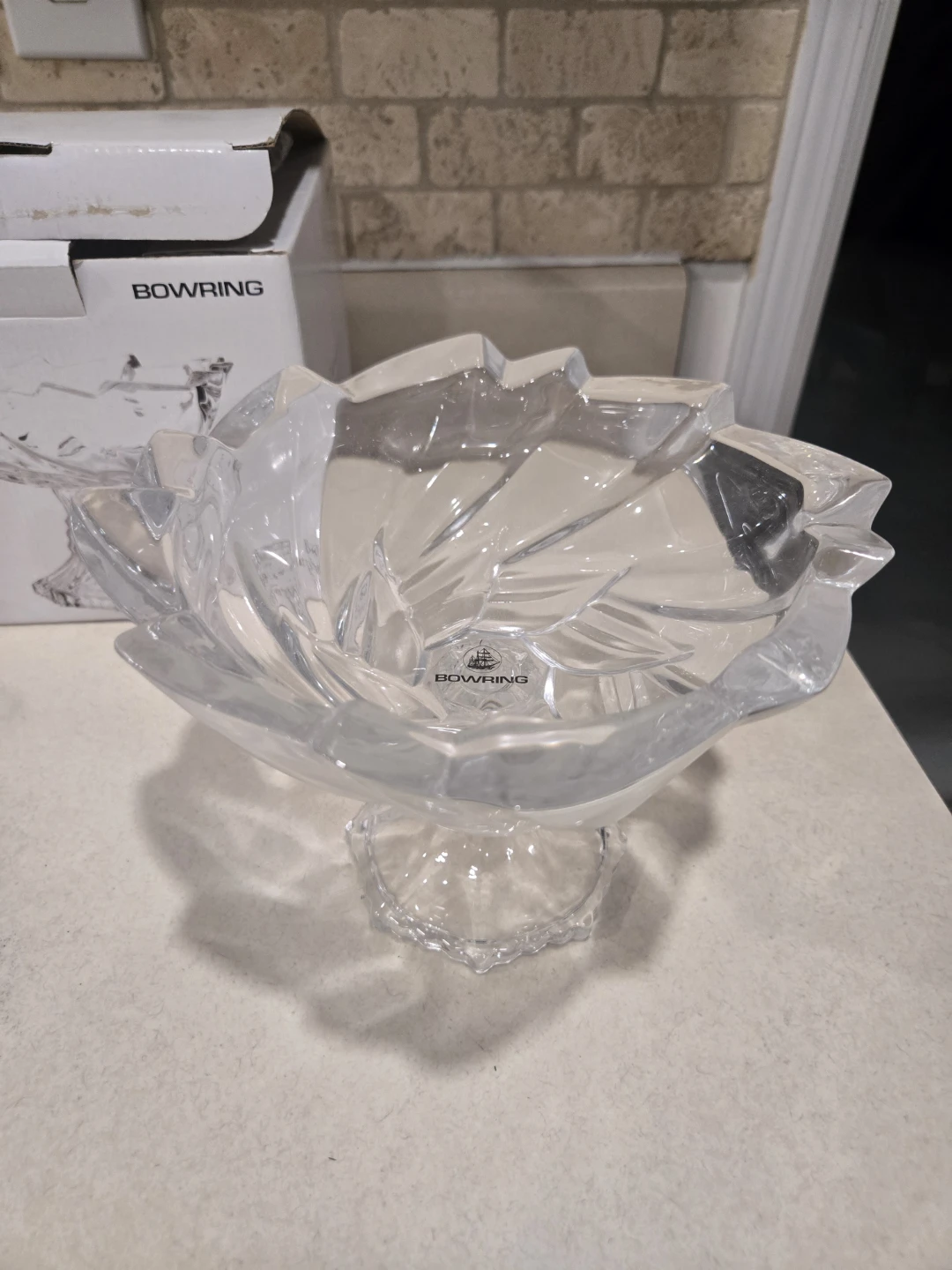 Bowring Crystal Footed Bowl - photo 3