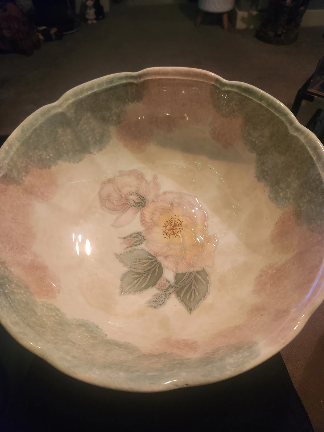 Decorative Ceramic Bowl with Floral Design - Made in Italy