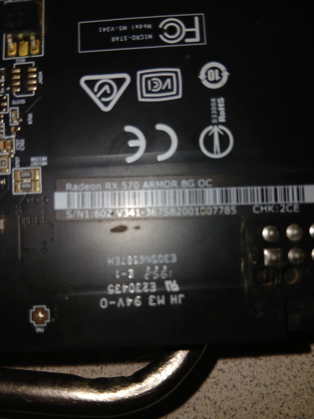 MSI Radeon RX 570 ARMOR 8G OC Graphics Card - photo 2