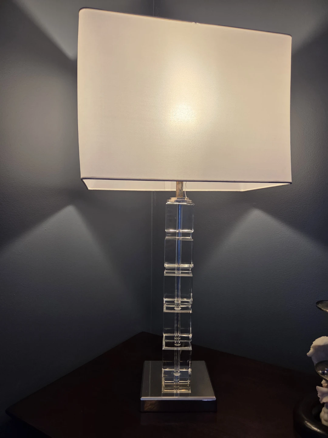 Set of 2 Crystal Cube Table Lamps - photo 5